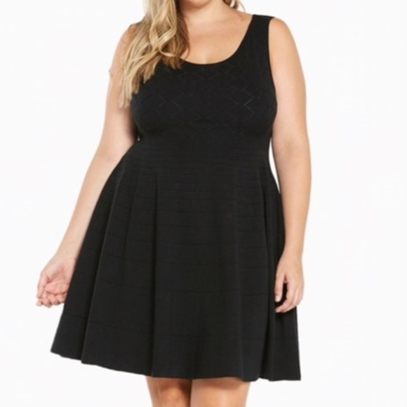 torrid Dresses & Skirts - Torrid 3 Black Mixed Stitch Knit Dress